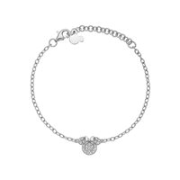 Armband Disney Kind DISNEY PREZIOSI PER BAMBINI IN ARGENTO MICKEY e MINNIE MOUSE in Silber Cristallo BS00047SZWL-55.CS